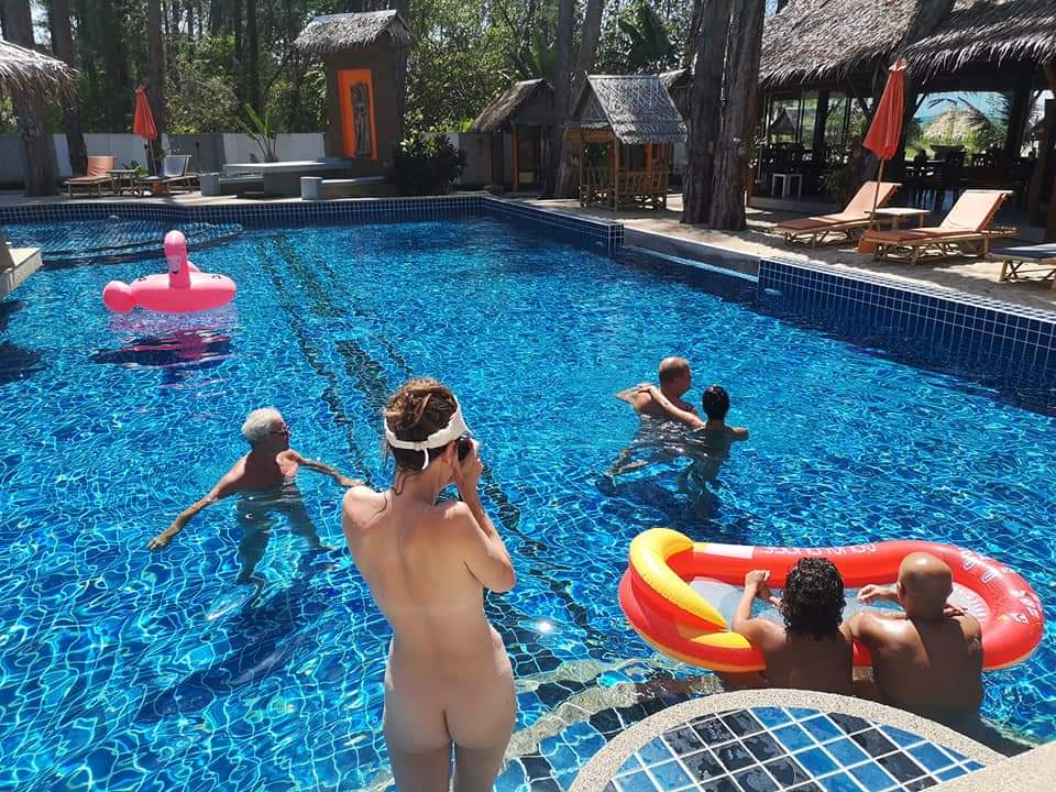 Naturist swimming pool thailand
